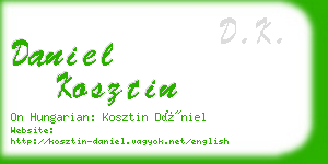 daniel kosztin business card